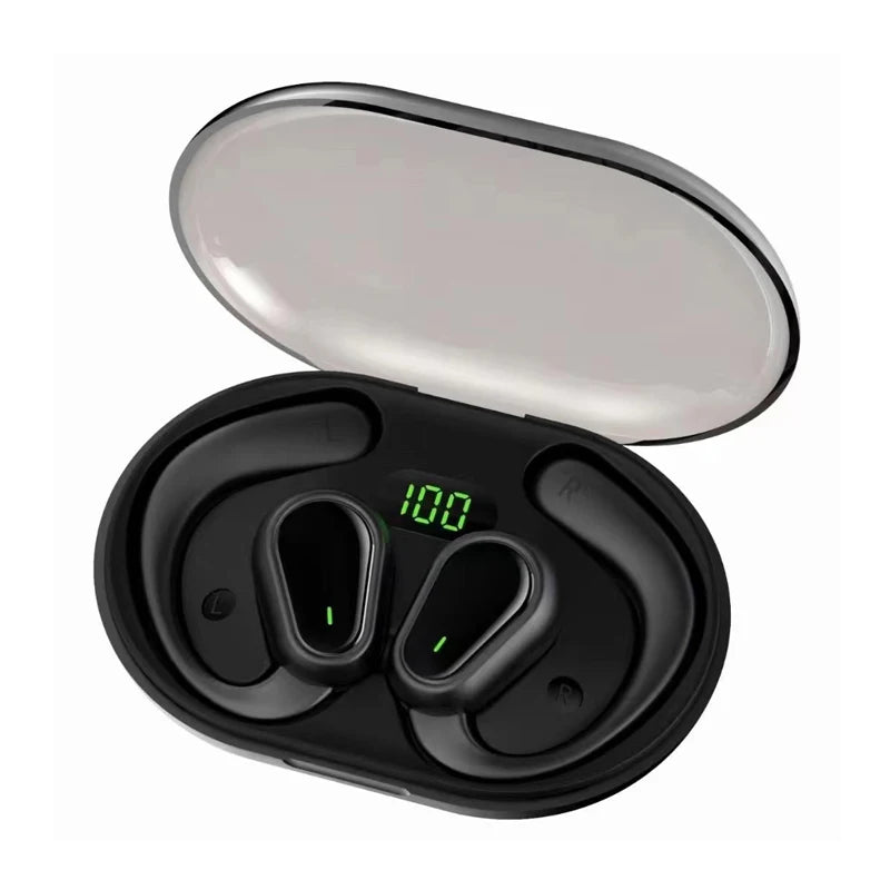 HiFi Stereo Ear Hook Earbuds - Black image